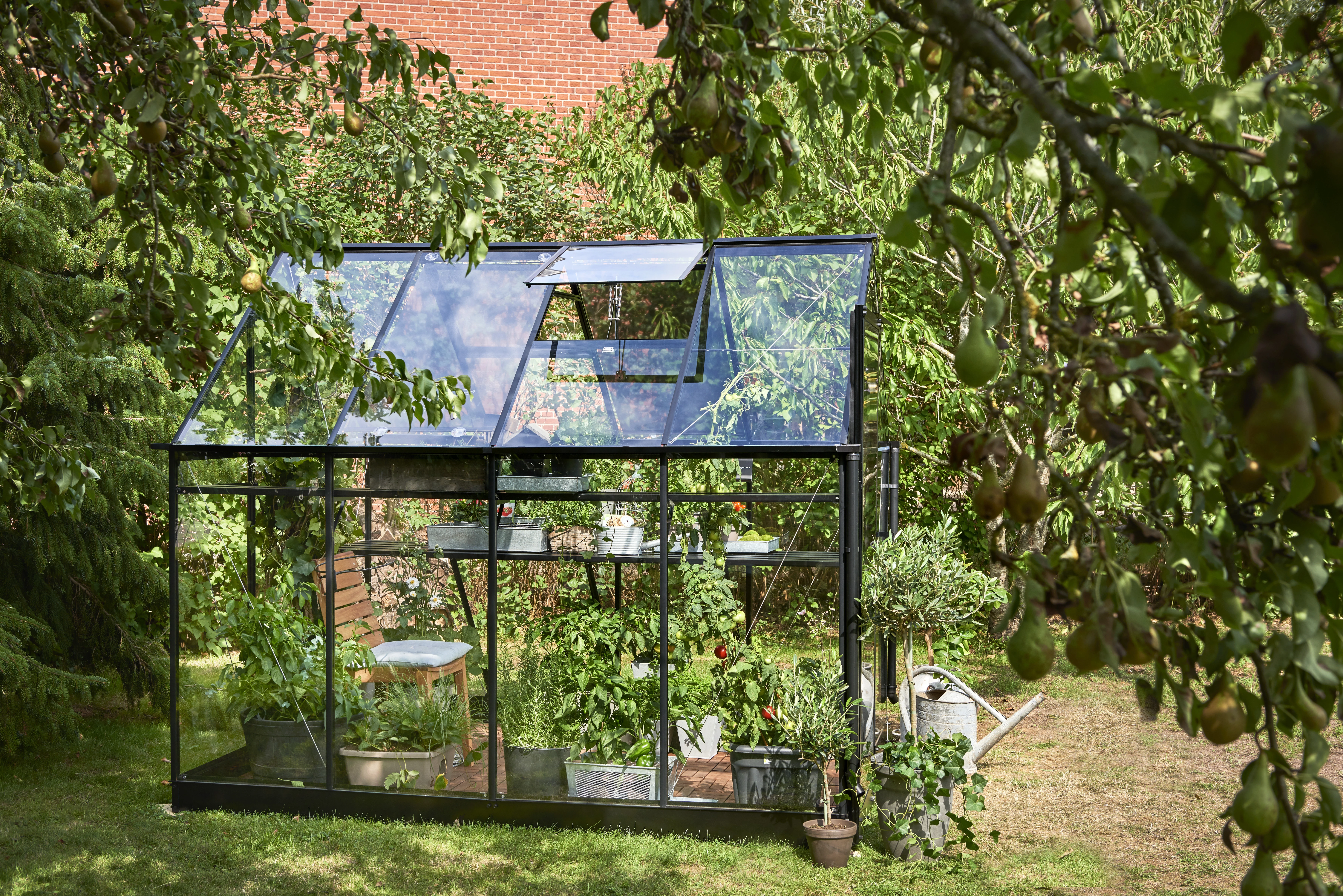 Royal Well Tuinkas Qube 68 Veiligheidsglas Zwart Gecoat - Afbeelding 7